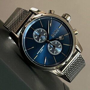 Hugo Boss Men’s Mesh Bracelet Chronograph Watch NEW